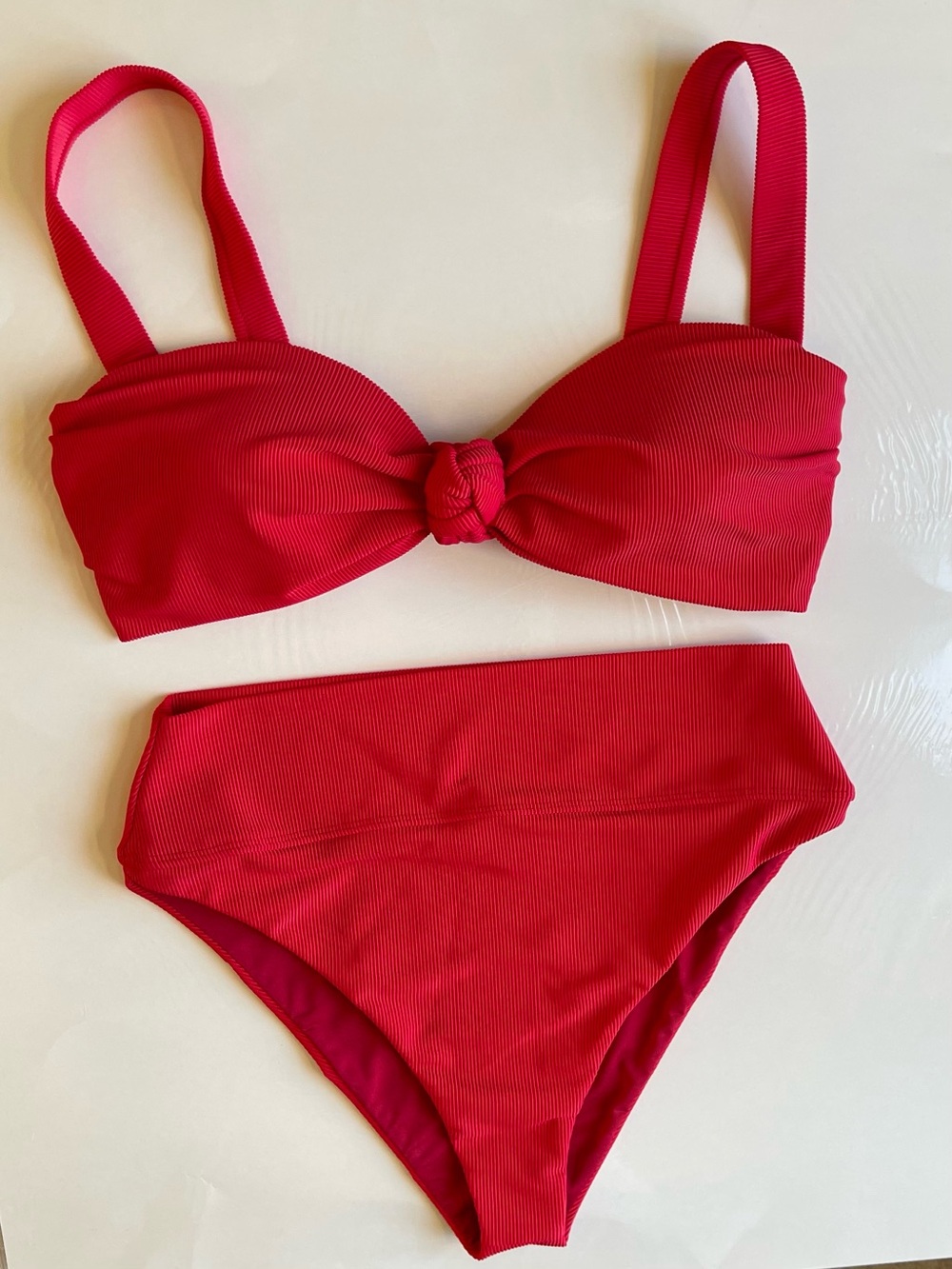 Beach Riot Set: Sophia Ribbed Bikini Top& Highway Ribbed Bikini Bottom; Large - Picture 11 of 15
